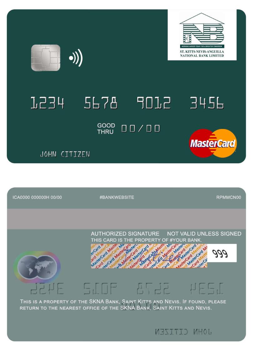 Saint Kitts and Nevis SKNA Bank mastercard